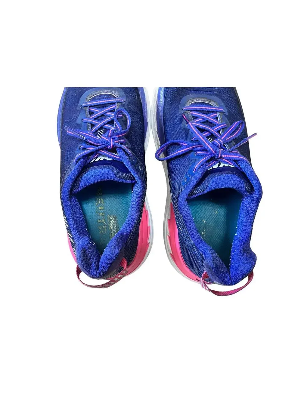 Hoka One One Bondi 5 Women Shoes Size 9 Navy /Pink Running Training Sneakers - Picture 3 of 6